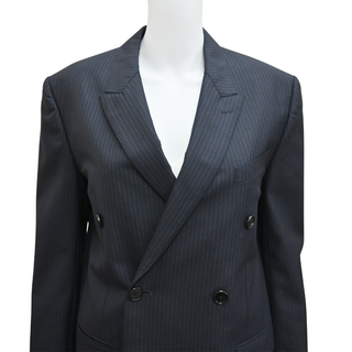 CELINE | Navy Blue Pinstripe Wool Blazer