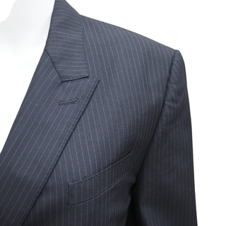 CELINE | Navy Blue Pinstripe Wool Blazer