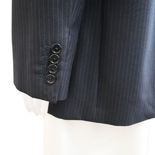 CELINE | Navy Blue Pinstripe Wool Blazer