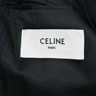 CELINE | Navy Blue Pinstripe Wool Blazer