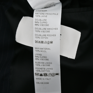 CELINE | Navy Blue Pinstripe Wool Blazer