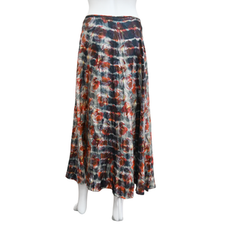 CHRISTIAN DIOR | Multicolored Textured Floral Silk Midi Skirt