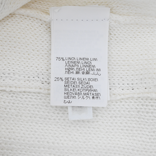 BRUNELLO CUCINELLI | Monili Off-White Linen-Blend Knit Top