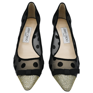 JIMMY CHOO | Dorothy Polka Dots Lame Glitter Pumps