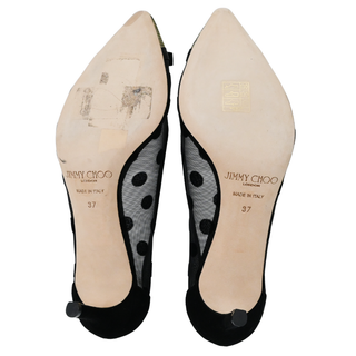 JIMMY CHOO | Dorothy Polka Dots Lame Glitter Pumps