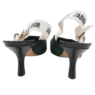 CHRISTIAN DIOR | J'Adior Green Plaid Slingback Pumps