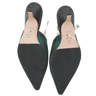 CHRISTIAN DIOR | J'Adior Green Plaid Slingback Pumps