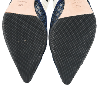 CHRISTIAN DIOR | J'Adior Blue Mesh Slingback Pumps