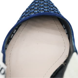 CHRISTIAN DIOR | J'Adior Blue Mesh Slingback Pumps