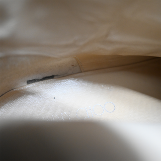 JIMMY CHOO | Gray Suede Studded Buckled Booties