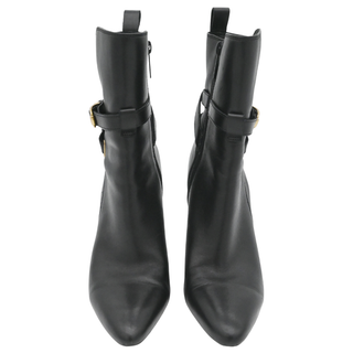 VERONICA BEARD | Sohelia Buckled Black Leather Heeled Boots