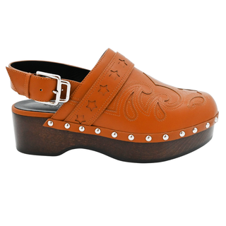 HERMES | Hippie Naturel Tan Heritage Leather Clogs