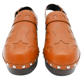 HERMES | Hippie Naturel Tan Heritage Leather Clogs