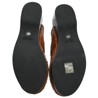 HERMES | Hippie Naturel Tan Heritage Leather Clogs