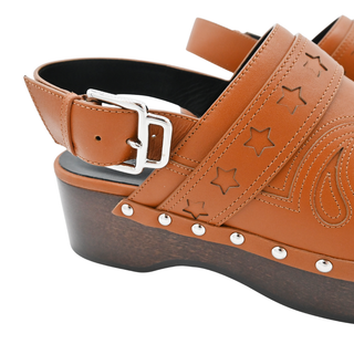 HERMES | Hippie Naturel Tan Heritage Leather Clogs