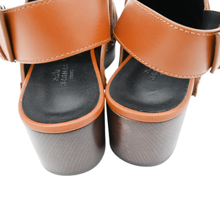 HERMES | Hippie Naturel Tan Heritage Leather Clogs