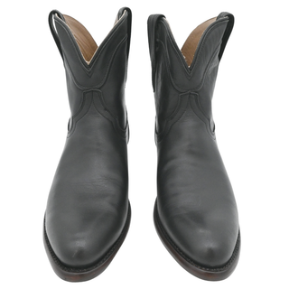 TECOVAS | The Penny Black Leather Ankle Western Booties