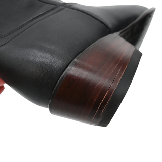 TECOVAS | The Penny Black Leather Ankle Western Booties