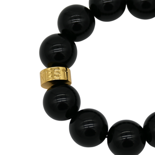 NEST | Black Onyx Statement Stretch Bracelet