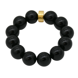 NEST | Black Onyx Statement Stretch Bracelet