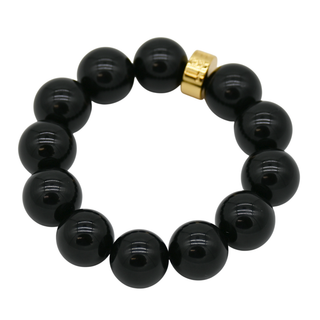 NEST | Black Onyx Statement Stretch Bracelet