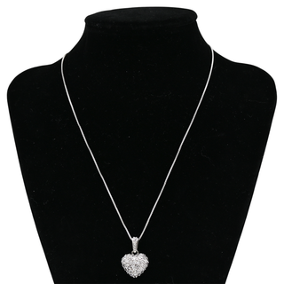&nbsp; | Sterling Silver Crystal Heart Necklace