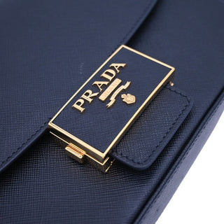 PRADA | Black Saffiano Lux Embleme Flap Crossbody Bag