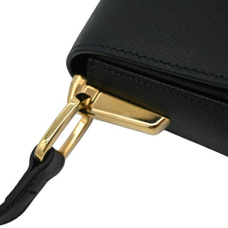 PRADA | Black Saffiano Lux Embleme Flap Crossbody Bag