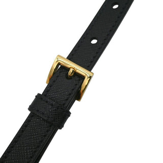 PRADA | Black Saffiano Lux Embleme Flap Crossbody Bag