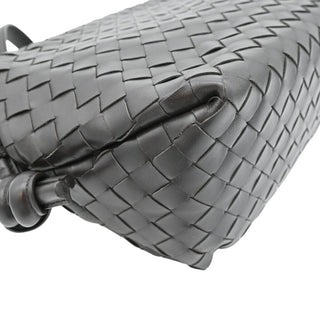 BOTTEGA VENETA | Loop Intrecciato Dark Brown Leather Weekend Bag