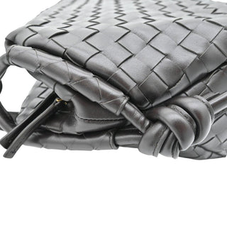 BOTTEGA VENETA | Loop Intrecciato Dark Brown Leather Weekend Bag