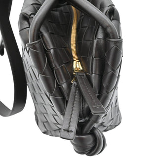 BOTTEGA VENETA | Loop Intrecciato Dark Brown Leather Weekend Bag