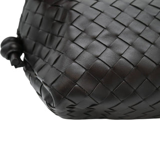 BOTTEGA VENETA | Loop Intrecciato Dark Brown Leather Weekend Bag