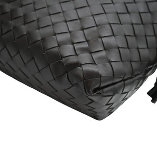 BOTTEGA VENETA | Loop Intrecciato Dark Brown Leather Weekend Bag