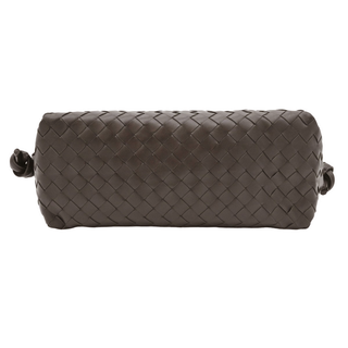 BOTTEGA VENETA | Loop Intrecciato Dark Brown Leather Weekend Bag