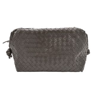 BOTTEGA VENETA | Loop Intrecciato Dark Brown Leather Weekend Bag