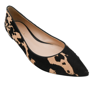 GIANVITO ROSSI | Animal-Print Ponyhair Flats