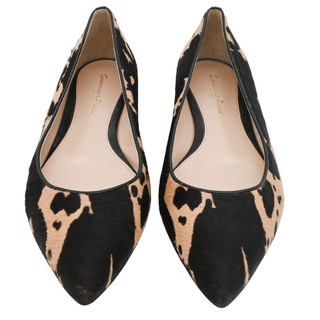 GIANVITO ROSSI | Animal-Print Ponyhair Flats