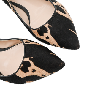 GIANVITO ROSSI | Animal-Print Ponyhair Flats