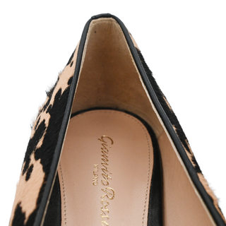 GIANVITO ROSSI | Animal-Print Ponyhair Flats