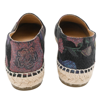 CHANEL | Multicolored Floral Twill CC Espadrilles