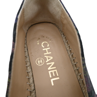 CHANEL | Multicolored Floral Twill CC Espadrilles