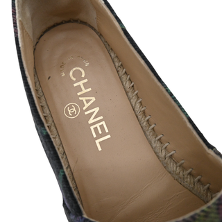 CHANEL | Multicolored Floral Twill CC Espadrilles
