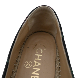 CHANEL | Multicolored Floral Twill CC Espadrilles