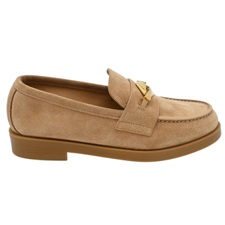 JIMMY CHOO | Maddie Diamond Biscuit Suede Loafers