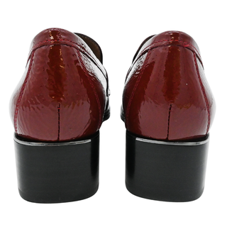 DONALD PLINER | Avi Oxwood Red Patent Heeled Loafers