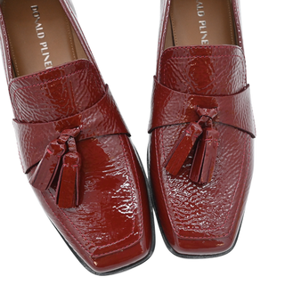 DONALD PLINER | Avi Oxwood Red Patent Heeled Loafers