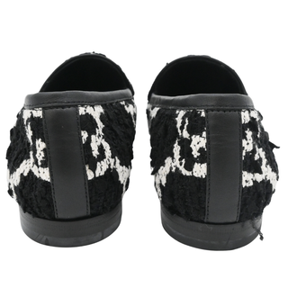GUCCI | Jordaan Black & White GG Tweed Loafers
