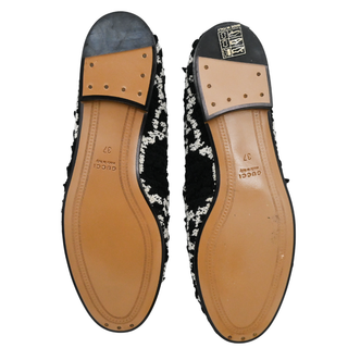 GUCCI | Jordaan Black & White GG Tweed Loafers
