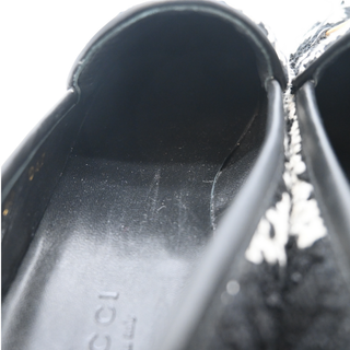 GUCCI | Jordaan Black & White GG Tweed Loafers